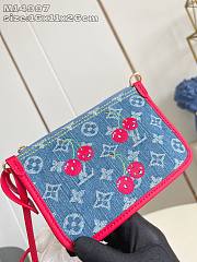 Fortok Louis Vuitton LV x TM Cherry Neverfull Inside Out BB Denim 16.5 x 11 x 26.5CM - 5