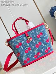 Fortok Louis Vuitton LV x TM Cherry Neverfull Inside Out BB Denim 16.5 x 11 x 26.5CM - 2