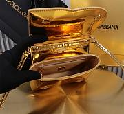 Fortok Dolce & Gabbana DG Girls Top Handle Shinning Gold Bag 13.5*17.5*6.5cm  - 2