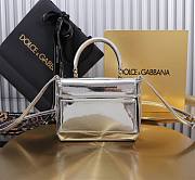 Fortok Dolce & Gabbana DG Girls Top Handle Shining Silver Bag 13.5*17.5*6.5cm  - 2