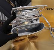 Fortok Dolce & Gabbana DG Girls Top Handle Shining Silver Bag 13.5*17.5*6.5cm  - 5