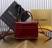 Fortok Dolce & Gabbana DG Girls Top Handle Shining Rouge Bag 13.5*17.5*6.5cm  - 5