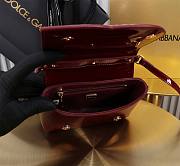 Fortok Dolce & Gabbana DG Girls Top Handle Shining Rouge Bag 13.5*17.5*6.5cm  - 3
