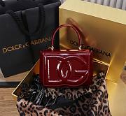 Fortok Dolce & Gabbana DG Girls Top Handle Shining Rouge Bag 13.5*17.5*6.5cm  - 2