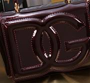 Fortok Dolce & Gabbana DG Girls Top Handle Shining Burgundy Bag 13.5*17.5*6.5cm  - 6