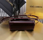 Fortok Dolce & Gabbana DG Girls Top Handle Shining Burgundy Bag 13.5*17.5*6.5cm  - 3