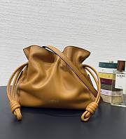 Fortok Loewe Flamenco clutch Brown 23.5*18*9cm - 4