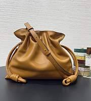 Fortok Loewe Flamenco clutch Brown 30*24.5*10.5cm  - 3
