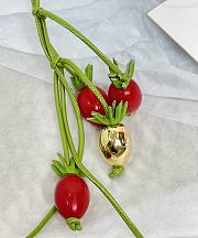 Fortok Loewe Tomato vine charm in classic calfskin Red - 6