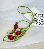 Fortok Loewe Tomato vine charm in classic calfskin Red - 2