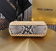 Fortok Dolce & Gabbana DG Sicily Raffia And Python Pattern Bag 18x11x6cm - 2
