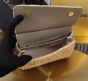 Fortok Dolce & Gabbana DG Sicily Raffia And Python Pattern Bag 18x11x6cm - 4