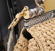 Fortok Dolce & Gabbana DG Sicily Raffia And Python Pattern Bag 20x16x8cm  - 2