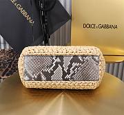 Fortok Dolce & Gabbana DG Sicily Raffia And Python Pattern Bag 20x16x8cm  - 4