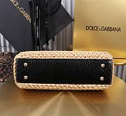 Fortok Dolce & Gabbana DG Sicily Raffia And Python Pattern Bag 25x17x9cm - 2