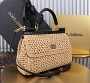 Fortok Dolce & Gabbana DG Sicily Raffia And Python Pattern Bag 25x17x9cm - 6