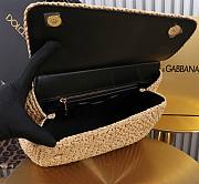 Fortok Dolce & Gabbana DG Sicily Raffia And Python Pattern Bag 25x20x12cm - 3