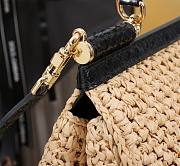 Fortok Dolce & Gabbana DG Sicily Raffia And Python Pattern Bag 25x20x12cm - 5