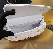 Fortok Dolce & Gabbana Small Sicily Raffia Crochet Bag White 18x11x6cm - 6