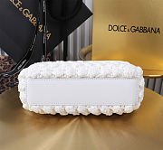 Fortok Dolce & Gabbana Small Sicily Raffia Crochet Bag White 18x11x6cm - 4