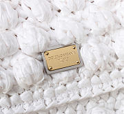 Fortok Dolce & Gabbana Small Sicily Raffia Crochet Bag White 18x11x6cm - 5