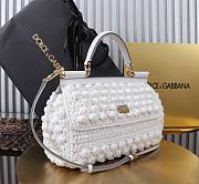 Fortok Dolce & Gabbana Small Sicily Raffia Crochet Bag White 25x17x9cm - 3