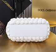 Fortok Dolce & Gabbana Small Sicily Raffia Crochet Bag White 20x16x8cm - 5