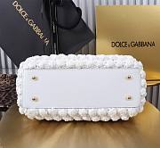 Fortok Dolce & Gabbana Small Sicily Raffia Crochet Bag White 25x20x12cm - 2