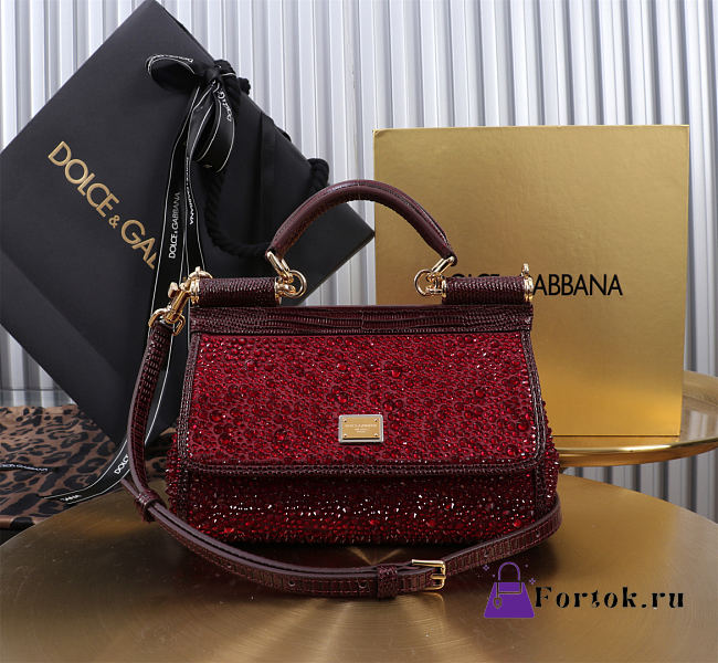 Fortok Dolce & Gabbana Sicily With Gemstone Red 11 x 18 x 6 cm - 1