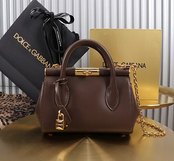 Fortok Dolce & Gabbana DG Mini Marlene Day Bag Brown 19*13.5*7cm