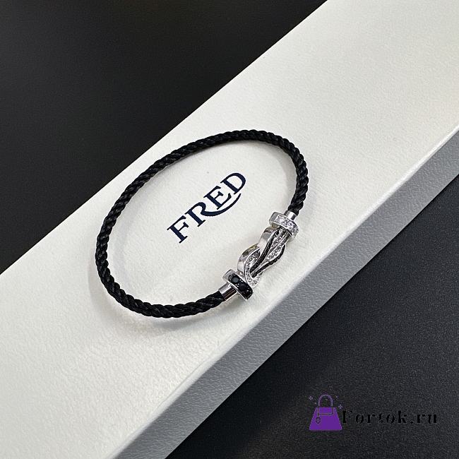 Fortok Fred Force 10 bracelet Black And Silver With Diamond - 1