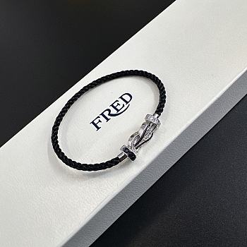 Fortok Fred Force 10 bracelet Black And Silver With Diamond