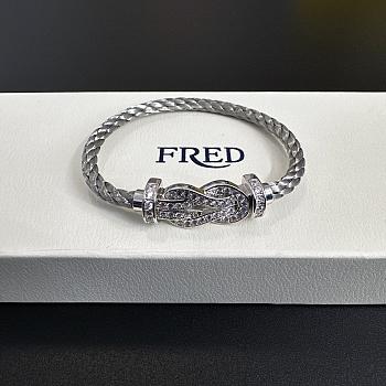 Fortok Fred Force 10 bracelet Silver With Diamond