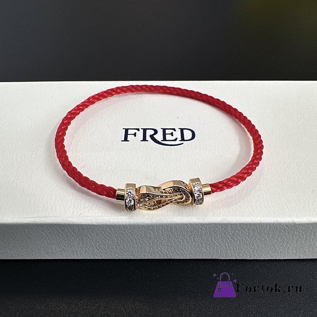 Fortok Fred Force 10 bracelet Red And Gold With Diamond - 1