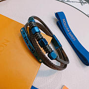 Fortok Louis Vuitton S-Lock Double Tour Bracelet Blue - 6