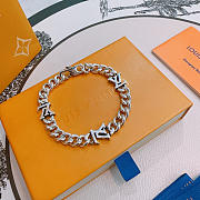 Fortok Louis Vuitton Monogram Chain Bracelet Silver - 1