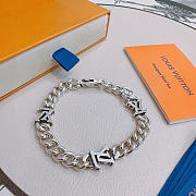 Fortok Louis Vuitton Monogram Chain Bracelet Silver - 5