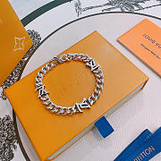 Fortok Louis Vuitton Monogram Chain Bracelet Silver - 3