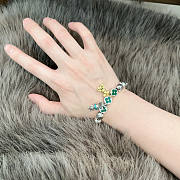 Fortok Louis Vuitton Monogram World Tour Bracelet Leaf Green - 4