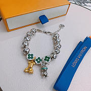 Fortok Louis Vuitton Monogram World Tour Bracelet Leaf Green - 3