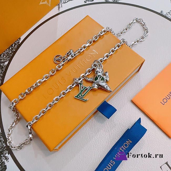 Fortok Louis Vuitton Maison Fondée en 1854 chain necklace  - 1