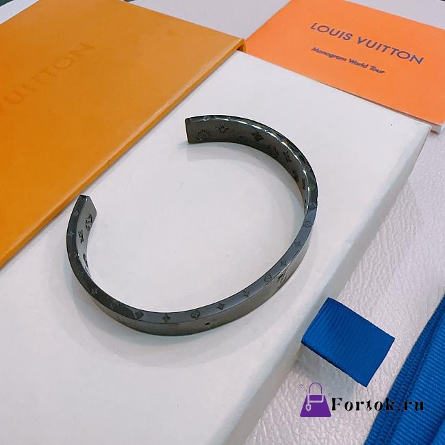 Fortok Louis Vuitton LV cuff bracelet Black - 1