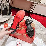 Fortok Christian Louboutin Pyraclou Black 60 mm Espadrilles Twinkle Pattern - 4