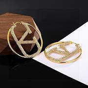 Fortok Valentino Gold Earrings With Diamond - 3