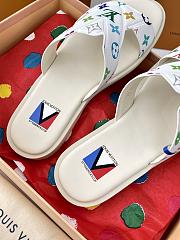 Fortok Louis Vuitton x LV Men Logo sandals White - 4