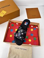Fortok Louis Vuitton x LV Men Logo sandals Black - 5