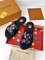 Fortok Louis Vuitton x LV Men Logo sandals Black - 2