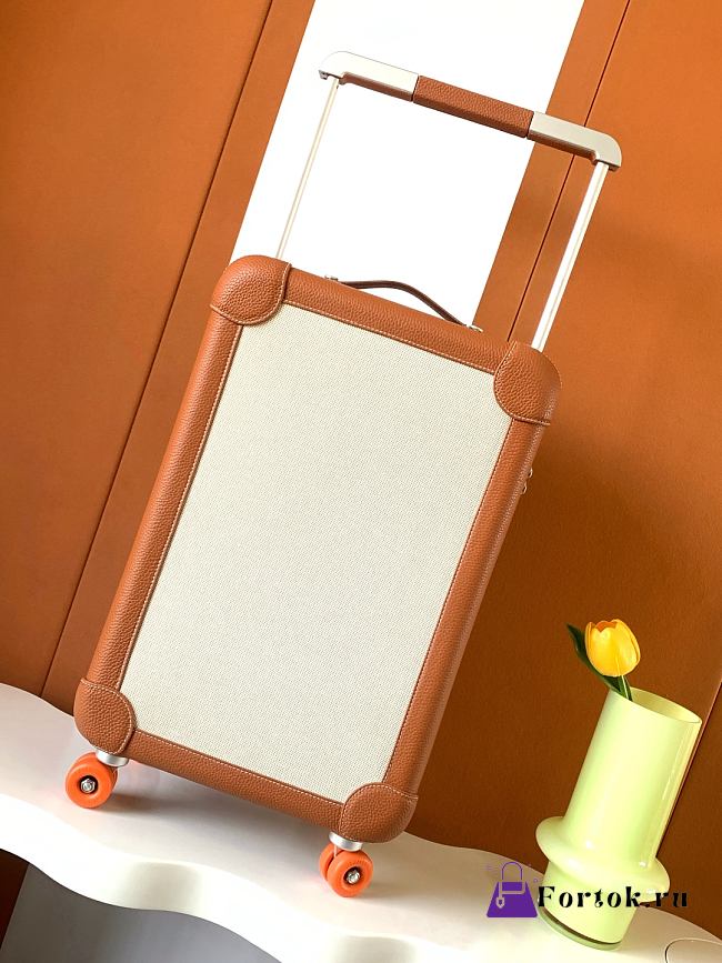 Fortok Hermes R.M.S Cabin Suitcase Brown 33x57x20cm - 1