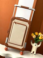 Fortok Hermes R.M.S Cabin Suitcase Pocket Brown 33x57x20cm - 2