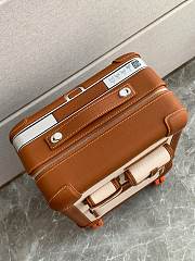 Fortok Hermes R.M.S Cabin Suitcase Pocket Brown 33x57x20cm - 4